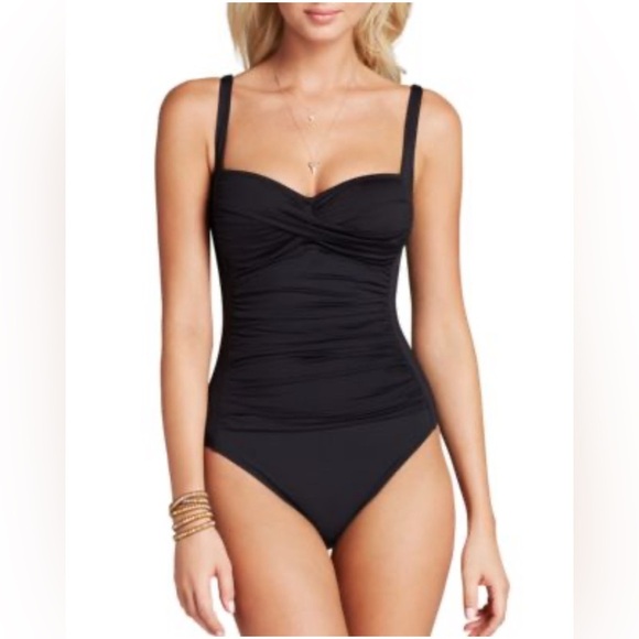 La Blanca Black One-Piece Swimsuit - Picture 1 of 6